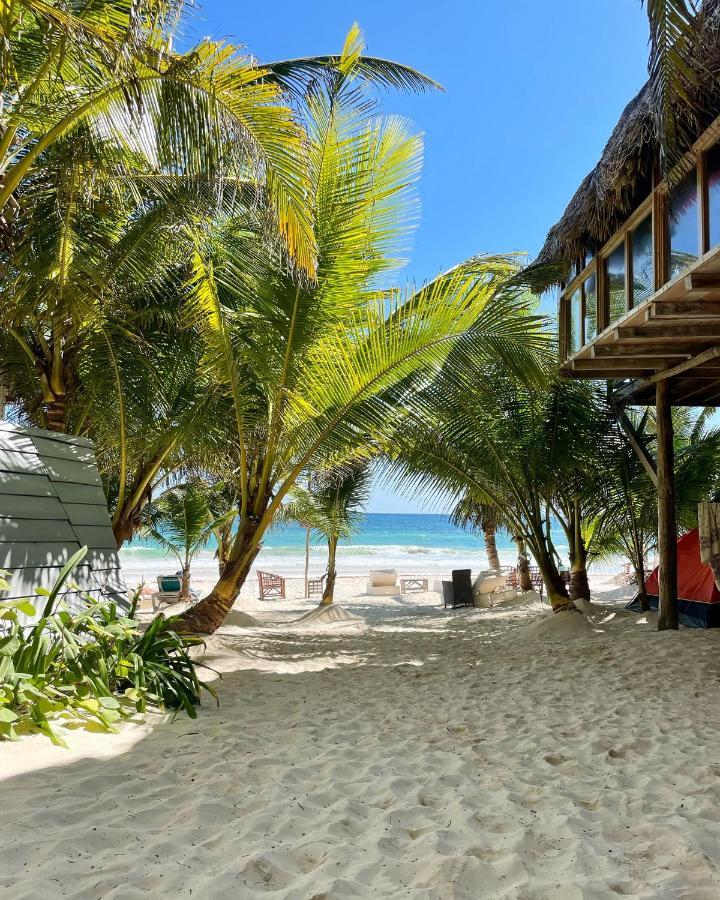 Chavez Eco Beach Camping And Cabanas ตูลุม ภายนอก รูปภาพ