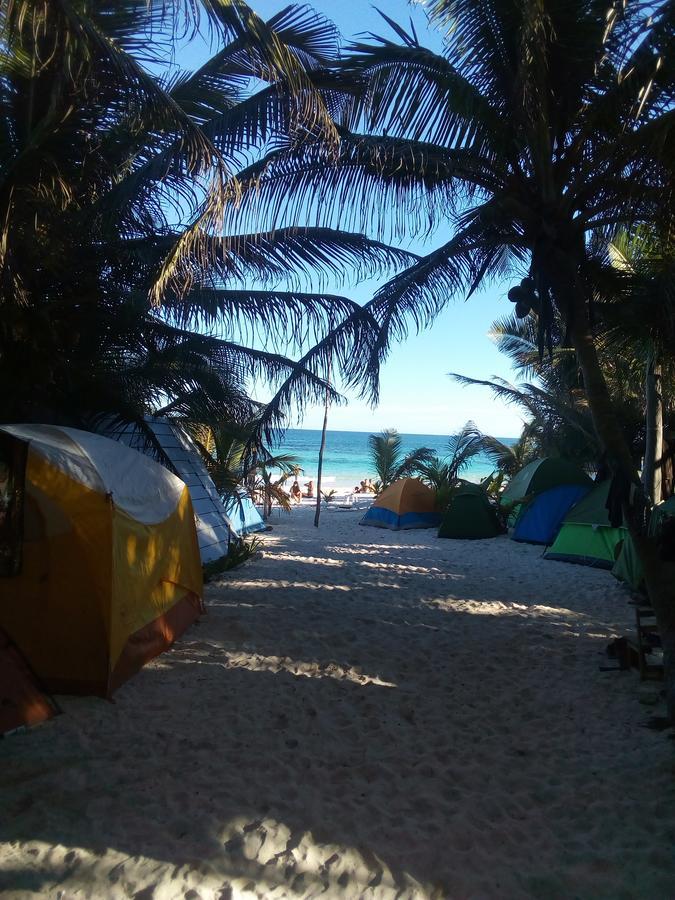 Chavez Eco Beach Camping And Cabanas ตูลุม ภายนอก รูปภาพ